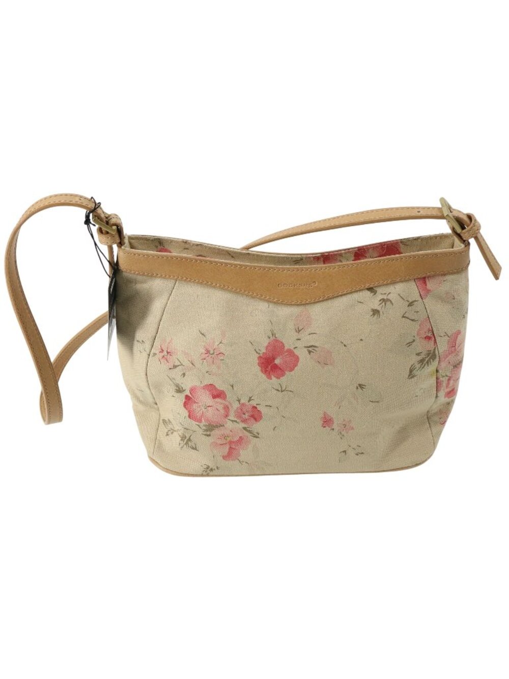 NWT Vintage Dockers Floral Purse Beige Shoulder Bag Handbag